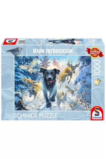 Puzzle 1000 el. PQ Mark Fredrickson Labrador na �niegu Schmidt - Mark Fredrickson