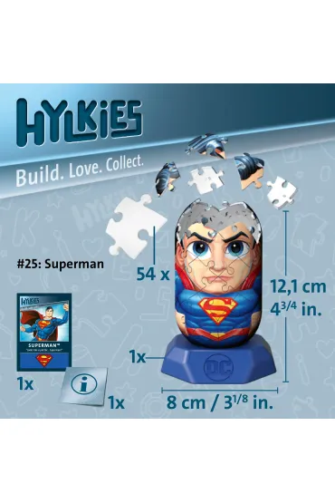Puzzle 54 el. 3D Hylkies: DC Superman Ravensburger
