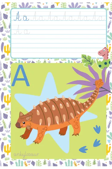 Ksi��ka edu. B5 Literki z dinozaurami  Naklejki SKRZAT 072167 SK