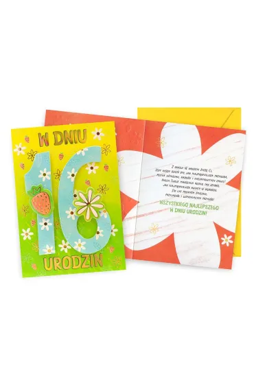Kukartka Karnet Urodziny 16