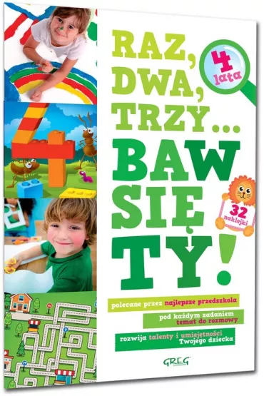 Raz, dwa, trzy... Baw si� ty! (4 lata) z naklejkami - Ewa Sajek, Marcin Po�udniak