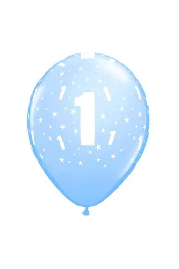 Godan Balon z nadrukiem "1" pastelowe 11 cali