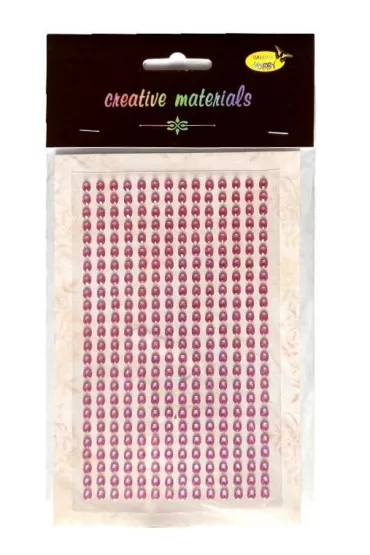 Galeria Hobby Stiker z kryszta�kami r�owy 4mm 336 szt.