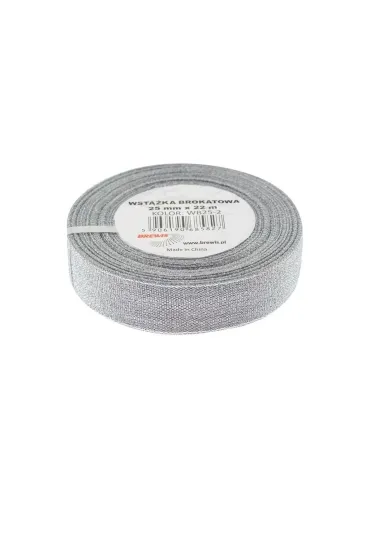 Brewis Wst��ka brokatowa WB25-2 srebrna 22mm x 25m