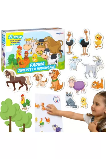 Maksik Magnesy zwierz�ta 21 szt