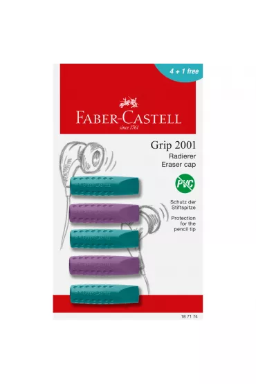 Faber-Castell Gumka Grip 2001 Cosmic nak�adka 5 szt.