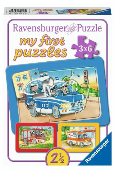 Puzzle 3x6 Emergency Vehicles Ravensburger