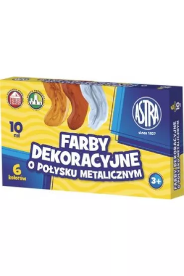 Astra Farby dekoracyjne metaliczne 6 x 10 ml