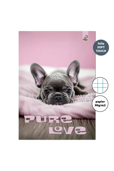 EV-Corp Zeszyt A4 32k.w kratk� Pies Love 90g
