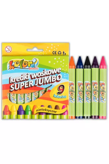Penmate Kolori Premium Kredki woskowe Super Jumbo 9 kolor�w