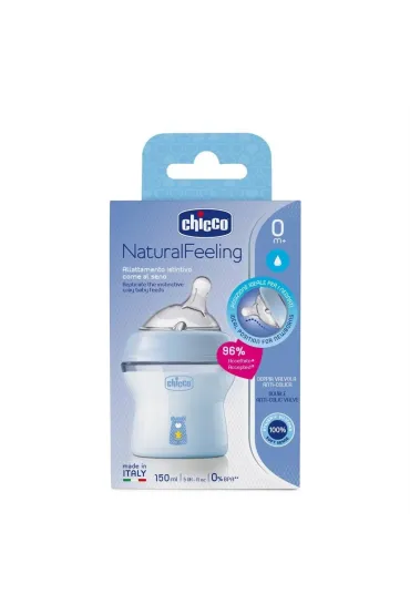 Chicco Butelka plastikowa NaturalFeeling nieb 150ml 0m+