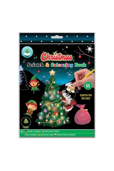 Zdrapywanka kolrowanka Christmas 6 arkuszy Grafix