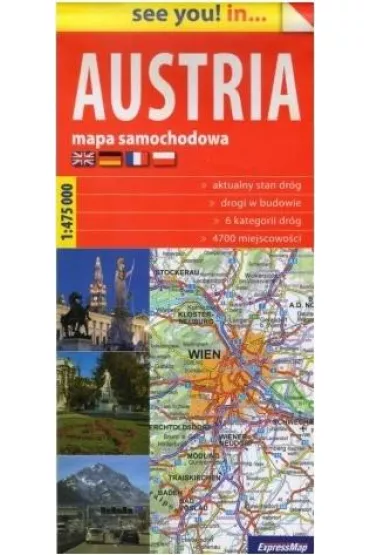 see you! in? Mapa samochodowa Austria 1:475 000