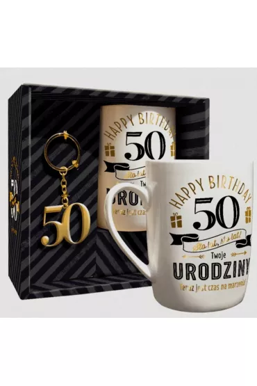 Pan Dragon Zestaw Kubek 50-te urodziny + brelok