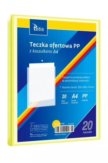 Tetis Teczka ofertowa A4 PP + 20 koszulek ��ta