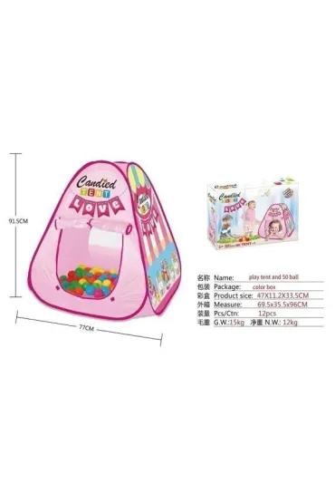 Namiot samorozk�adaj�cy 77cm + 50 pi�ek r�owy