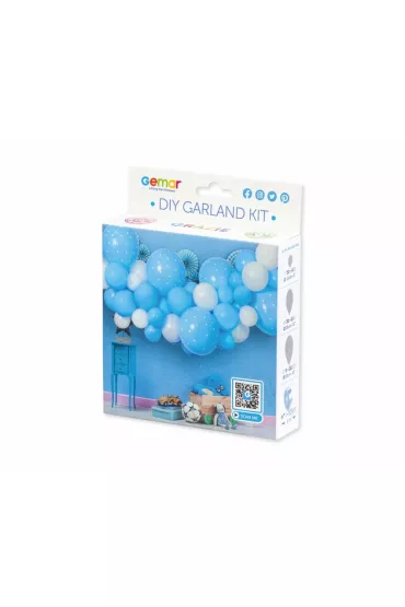 Gemar Girlanda balonowa DIY Baby Blue 65 szt.