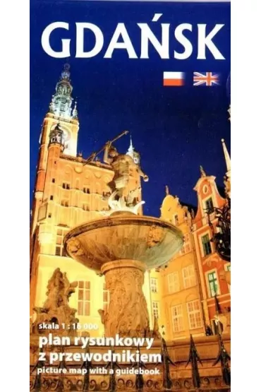 Plan kieszonkowy rys. - Gda�sk w.pol-ang 1:16 000