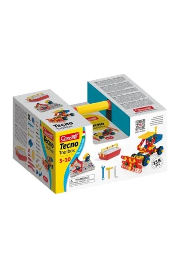 Zestaw konstrukcyjny Tecno Toolbox 118 el. - spychacz * Quercetti