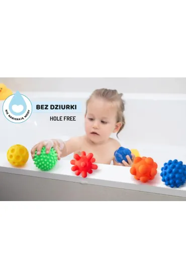 Sensorki Tullo Pi�ki sensoryczne 5 szt. bez dziurki