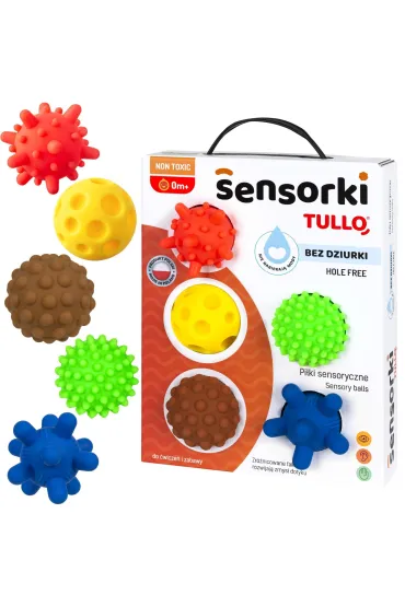 Sensorki Tullo Pi�ki sensoryczne 5 szt. bez dziurki