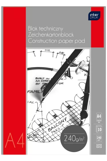 Interdruk Blok techniczny A4 Premium 10k 10 kartek