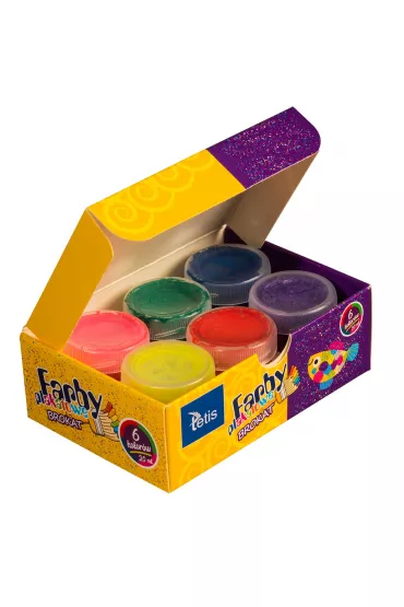 Tetis Farby plakatowe brokatowe 6 x 20 ml