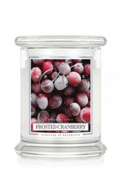 Kringle Candle rednia wieca zapachowa z dwoma knotami Frosted Cranberry Country Candle 411 g