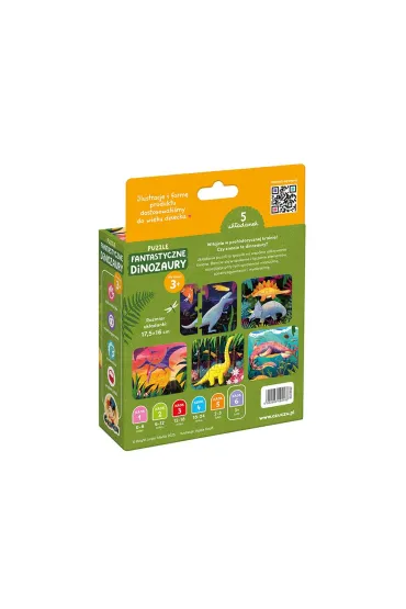 Puzzle Fantastyczne Dinozaury Bright Junior Media