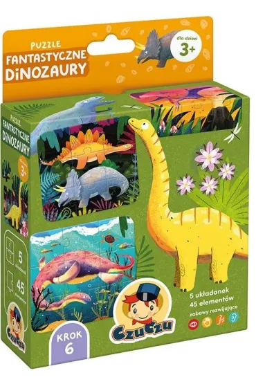 Puzzle Fantastyczne Dinozaury Bright Junior Media