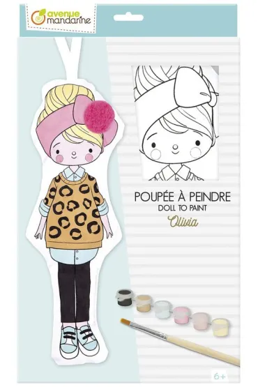 Lalka Olivia z materia�u do pomalowania Avenue Mandarine