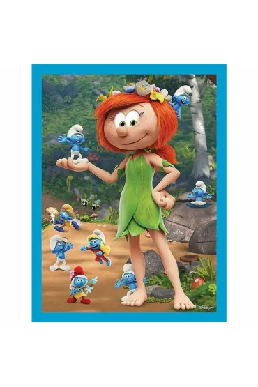 Puzzle + Memos 2w1 (24+30+48 el.) Weso�e zabawy Smerf�w Trefl