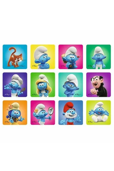 Puzzle + Memos 2w1 (24+30+48 el.) Weso�e zabawy Smerf�w Trefl