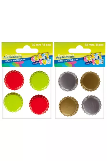 Craft with Fun Ozdoba dekoracyjna metalowe Kapsle 373344