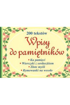 Wpisy do pami�tnik�w
