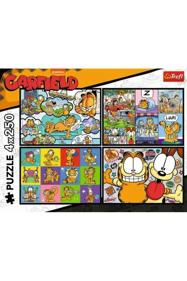 Puzzle 4x250 el. Garfield nie lubi poniedzia�k�w Trefl