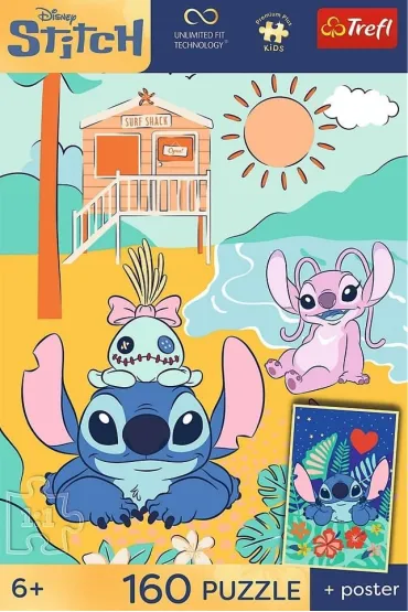 Puzzle 160 element�w Stitch na Fali TREFL 15436 TR