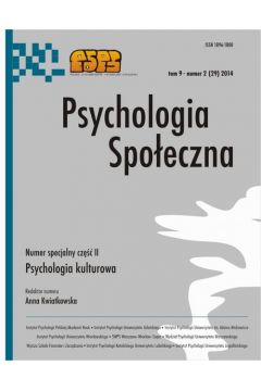 ePrasa Psychologia Spoeczna nr 2(29)2014