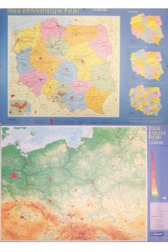 Polska mapa podr�czna fizyczno-administracyjna