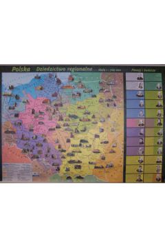 Polska Kultura ludowa Dziedzictwo regionalne Mapa �cienna