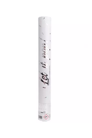 Amscan Armatka konfetti srebro folia czteroktna 40cm