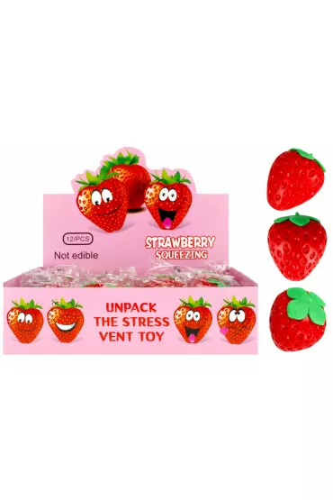 Wyciskana Truskawka antystresowa MEGA CREATIVE 511570