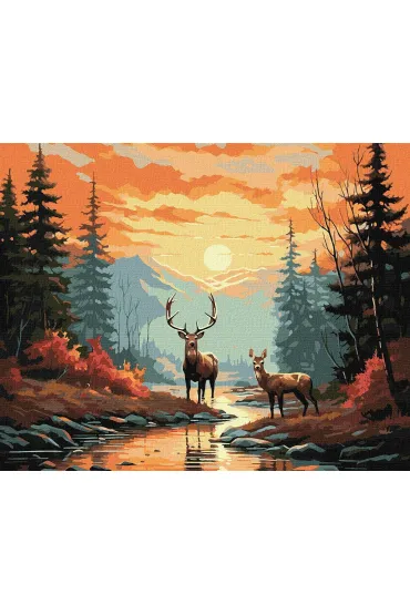 Ideyka Malowanie po numerach - Elegancki jele� 40x50cm