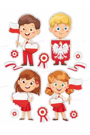 LearnHow Dekoracje patriotyczne - Due dzieci 04 12 el.