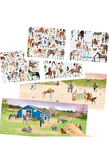 Zestaw kreatywny z naklejkami Happy Horses 13586A