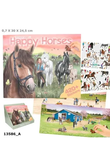 Zestaw kreatywny z naklejkami Happy Horses 13586A