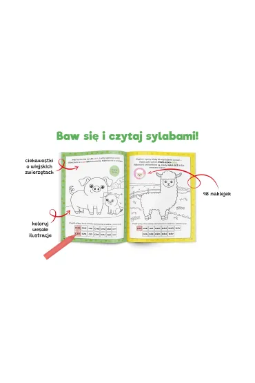 Na wsi. Kolorowanka sylabowa. Kapitan Nauka - Sylwia  Czarnecka
