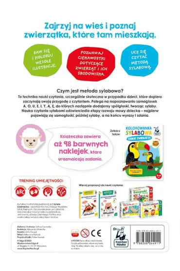 Na wsi. Kolorowanka sylabowa. Kapitan Nauka - Sylwia  Czarnecka