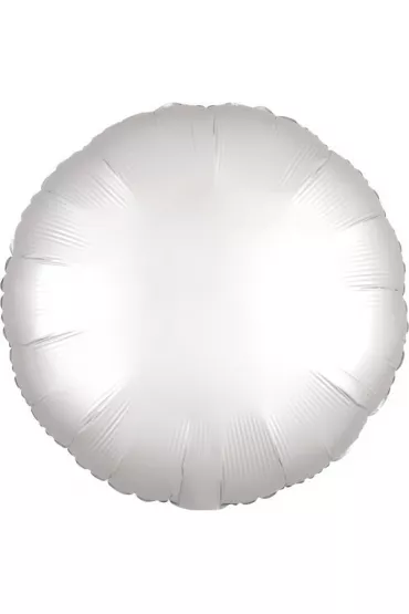 Amscan Balon foliowy Lustre bia�y okr�g�y 43cm