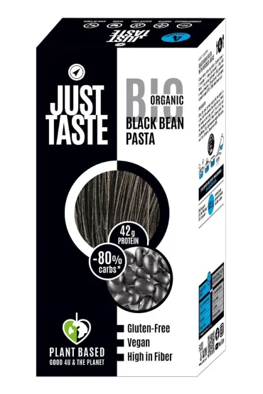 Just Taste Makaron proteinowy (z fasoli czarnej i soi zielonej) spaghetti bezglutenowy 250 g Bio